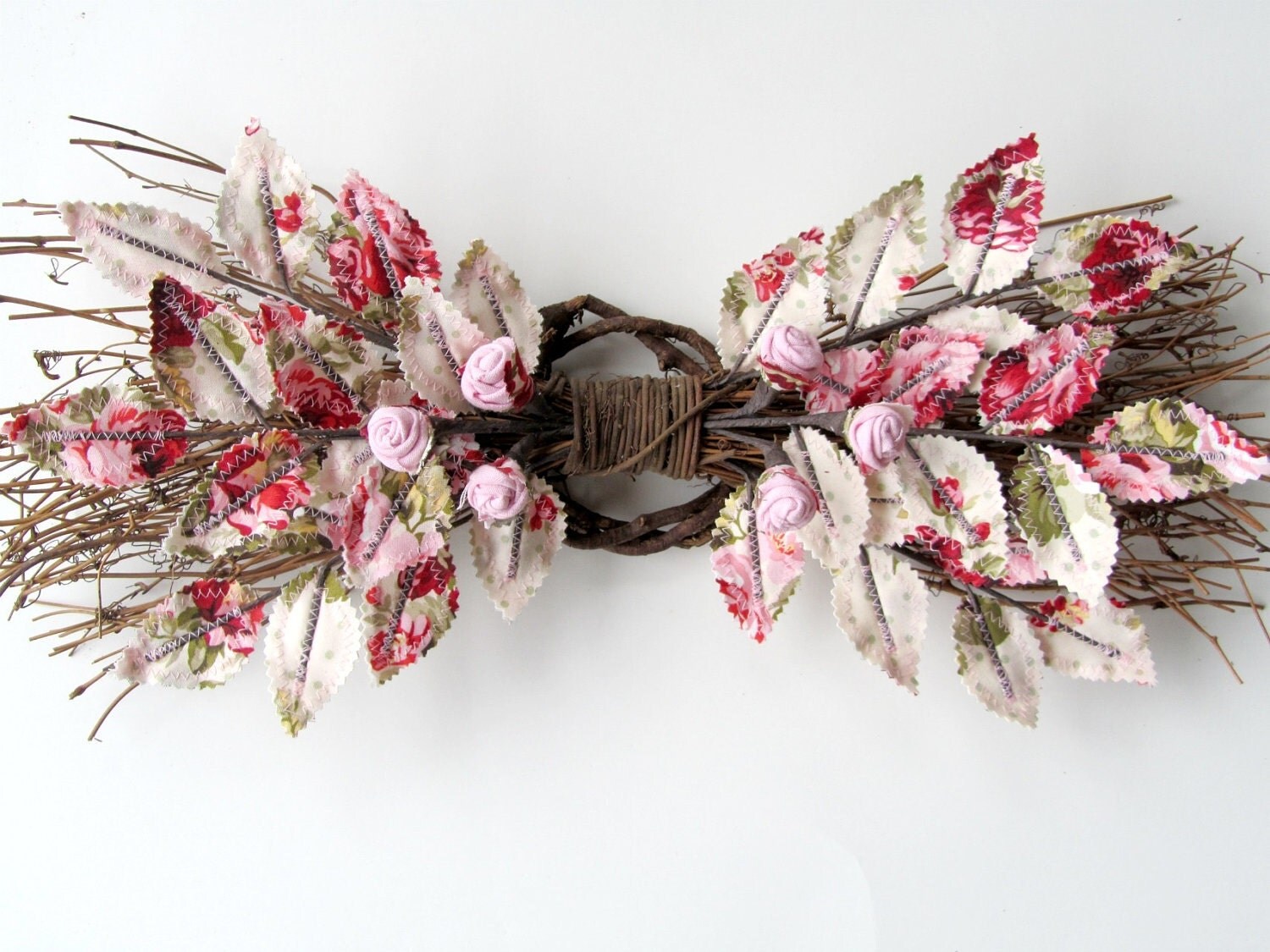 items similar to fabric leaf and flower swag winter rose items similar to fabric leaf and flower swag winter rose