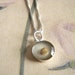 mustard seed of faith necklace - teeny tiny round sterling silver resin pendant with sterling silver box chain necklace
