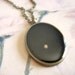 mustard seed necklace - antique bronze resin oval mustard seed pendant with matching necklace