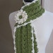 Crochet Pattern pdf Country Crochet Cable Scarf w/ Blossom