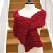 Ripple Scarf with Rosette Blossom, Crochet Pattern pdf