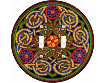 Celtic Knot Design Double Toggle Light Switch Plate Cover