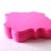 Set of 40 - 2 x 2 inches - HOT PINK - Square Bracket - Hand Punched Blank Cardstock - Die Cut Gift Merchandise Hang Tags