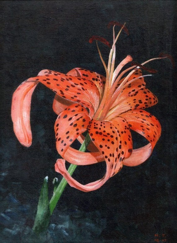 a-blooming-tiger-lilly-original-acrylic-painting-by-huiyi-tan