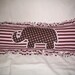 Pink and Brown Elephant Stripe Polka Dots Baby Nursery Chair Designer Decorator Throw Pillows, Pillow Covers, Cushions