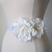 Bridal dress sash - Double peony flower