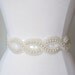 CUSTOM ORDER for courtneybavaro - Infinity pearl bridal dress sash