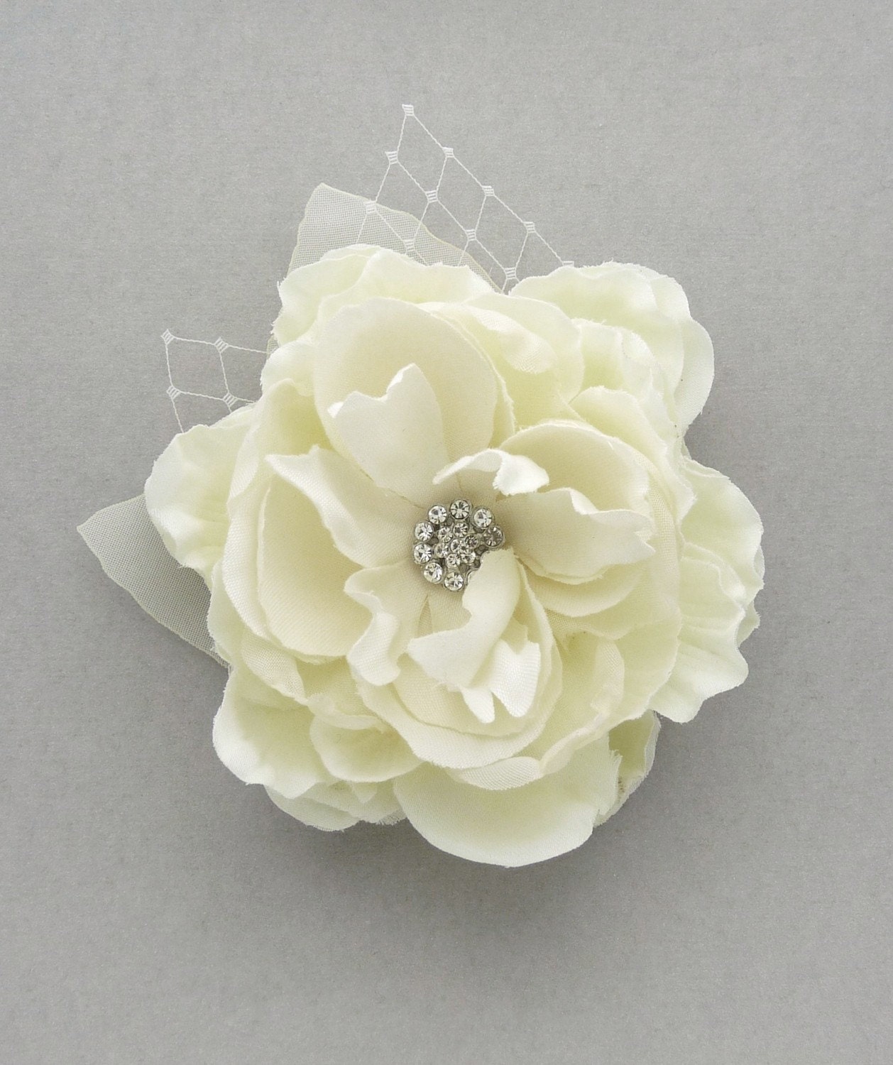 Bridal flower fascinator hair clip Lauren