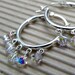 Silver Hoop Earrings, Swarovski Crystals, Sterling Silver, Dangle, Handmade Jewelry