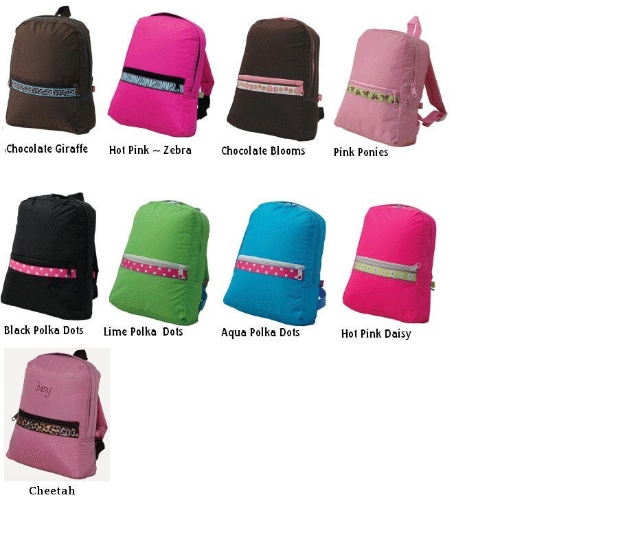monogrammed backpacks for adults