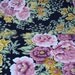 Black Dusty Rose Floral Fabric - Jasmine - RJR