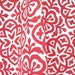 Moroccan Tile Tea Towel Cherry Red on Organic Cotton