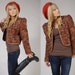 Vintage 70s Crop Jacket Mocha PAISLEY Quilted Blazer