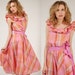25% OFF SALE - PLAID Day Dress Pink Prairie Southern Belle Midi