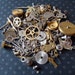 Steampunk Supplies - Vintage WATCH PARTS gears - Steampunk parts - 6p Listing is for all the watch parts seen in photos