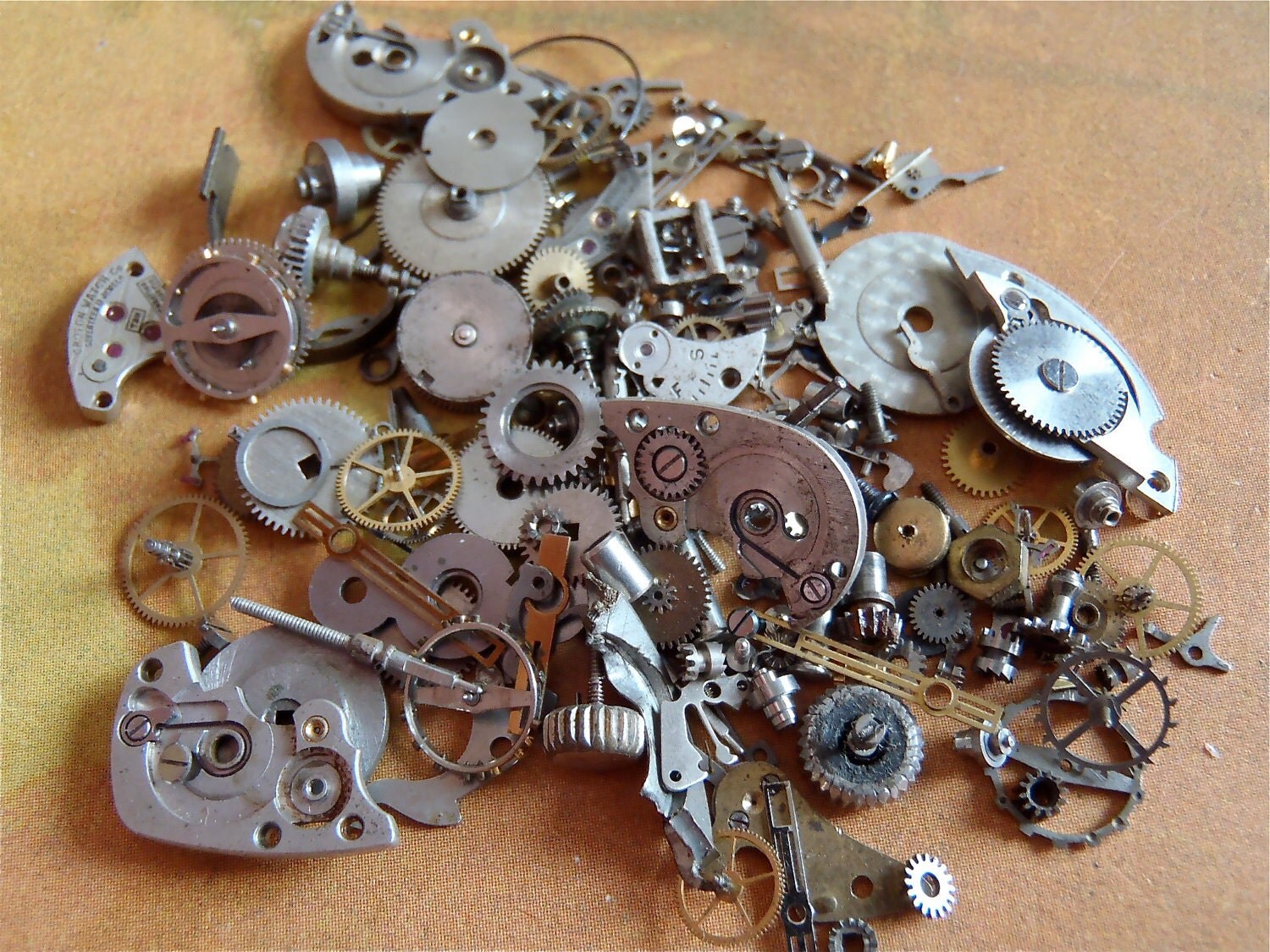 Steampunk supplies Vintage WATCH PARTS gears by steampunkjunk