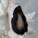 Agate Pendant, Agate Necklace, Slice Black Mix Agate