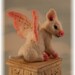 When Pigs Fly Piglet OOAK Needle felted Alpaca Artist Doll Bear by Stevi T.