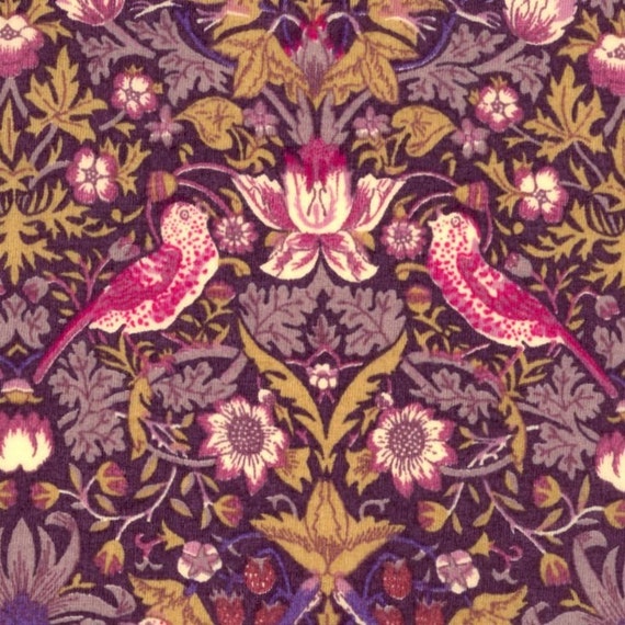 Liberty Fabric Strawberry Thief G Purple Tana Lawn Fat Quarter from Alicecarolinesupply on Etsy ...