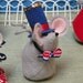 4th of July Mouse with Tall Blue Hat holiday decoration soft sculpture