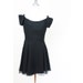 vintage 60s black mini - off the shoulder cocktail party dress S