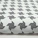 Black and white stretchy houndstooth fabric poly cotton lycra D-113 treasury item