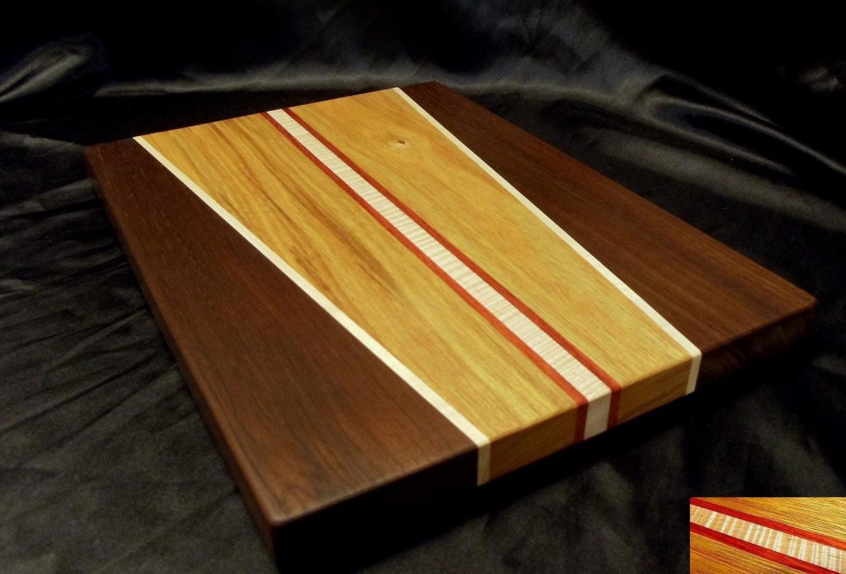 Canary Wood and Peruvian Walnut Cutting Board