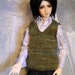 SD BJD sweater vest Sagebrush