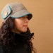 an Upcycled ' peacock teal' Kepp Jones hat - medium
