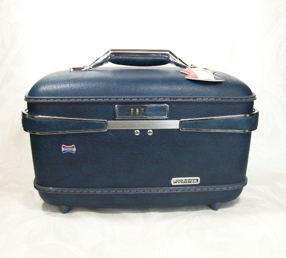 vintage american tourister luggage blue