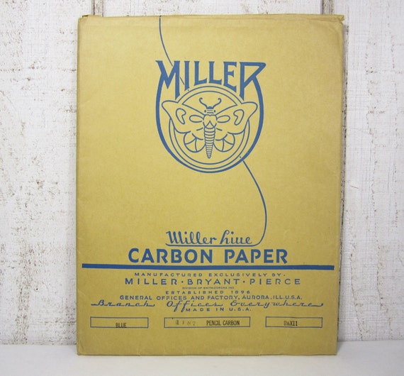 Vintage Carbon Paper Pencil Typewriter Copy Royal Blue