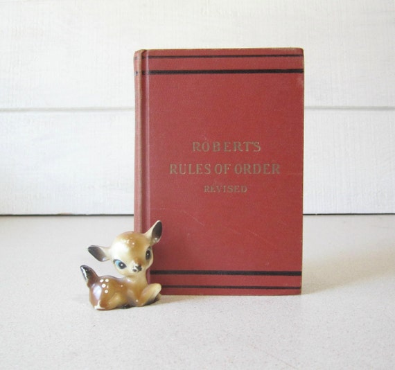 Vintage Book Roberts Rules Of Order Hardcover Organization