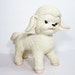 Vintage Toy Lamb Sun Rubber Company 1960s Animal Sheep White Pink PeachyChicBoutique on Etsy