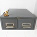 Vintage Industrial File Cabinet Steel Master Double Drawer Metal Office Supply Grey Storage Box USA PeachyChicBoutique on Etsy