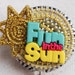Fun In The Sun Vintage Zipper ID Badge Reel