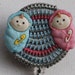 Twins For A Baby Nurse Vintage Zipper ID Badge Reel