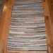 Rag Rug Multi Colored 54 inches Long Woven No Fringe