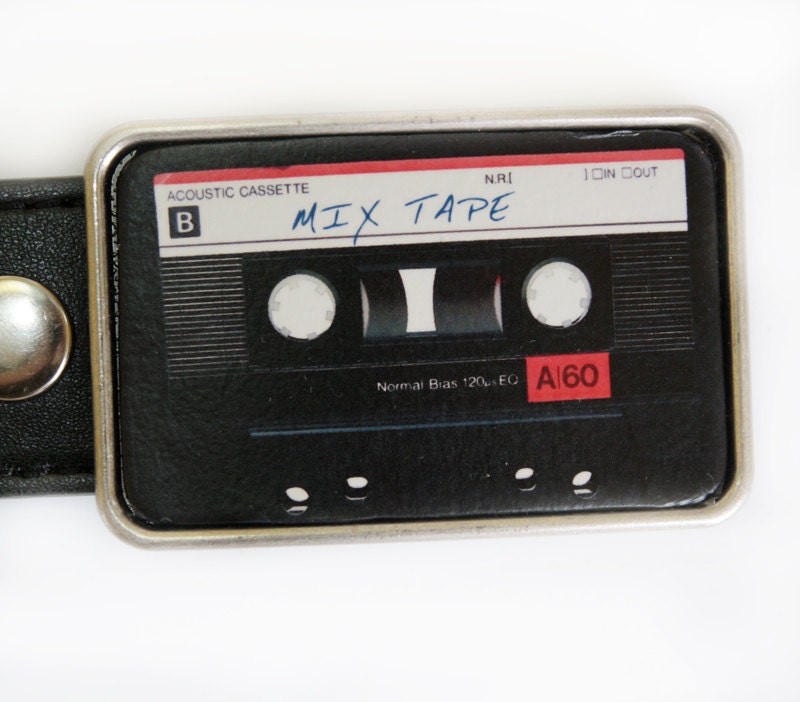 Mix Tape Cassette Tape Belt Buckle