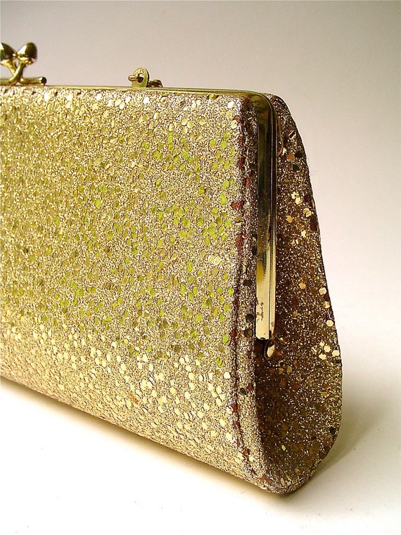 gold glitter handbag