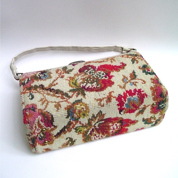 vintage Floral Carpet Bag