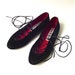 velvet lace up flats