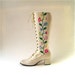 60s vintage Floral Embroidered Go Go Boots