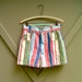 80s vintage Esprit Colorful Striped Cotton Twill High Waist Shorts