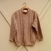 vintage Mocha Brown Cable Knit Oversized Sweater