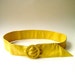 vintage Neon Yellow Faux Leather Cinch Belt