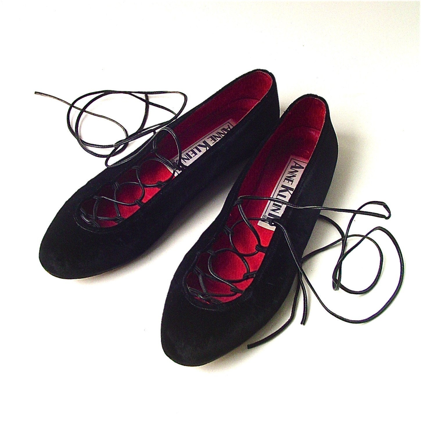 black velvet ballerina flats