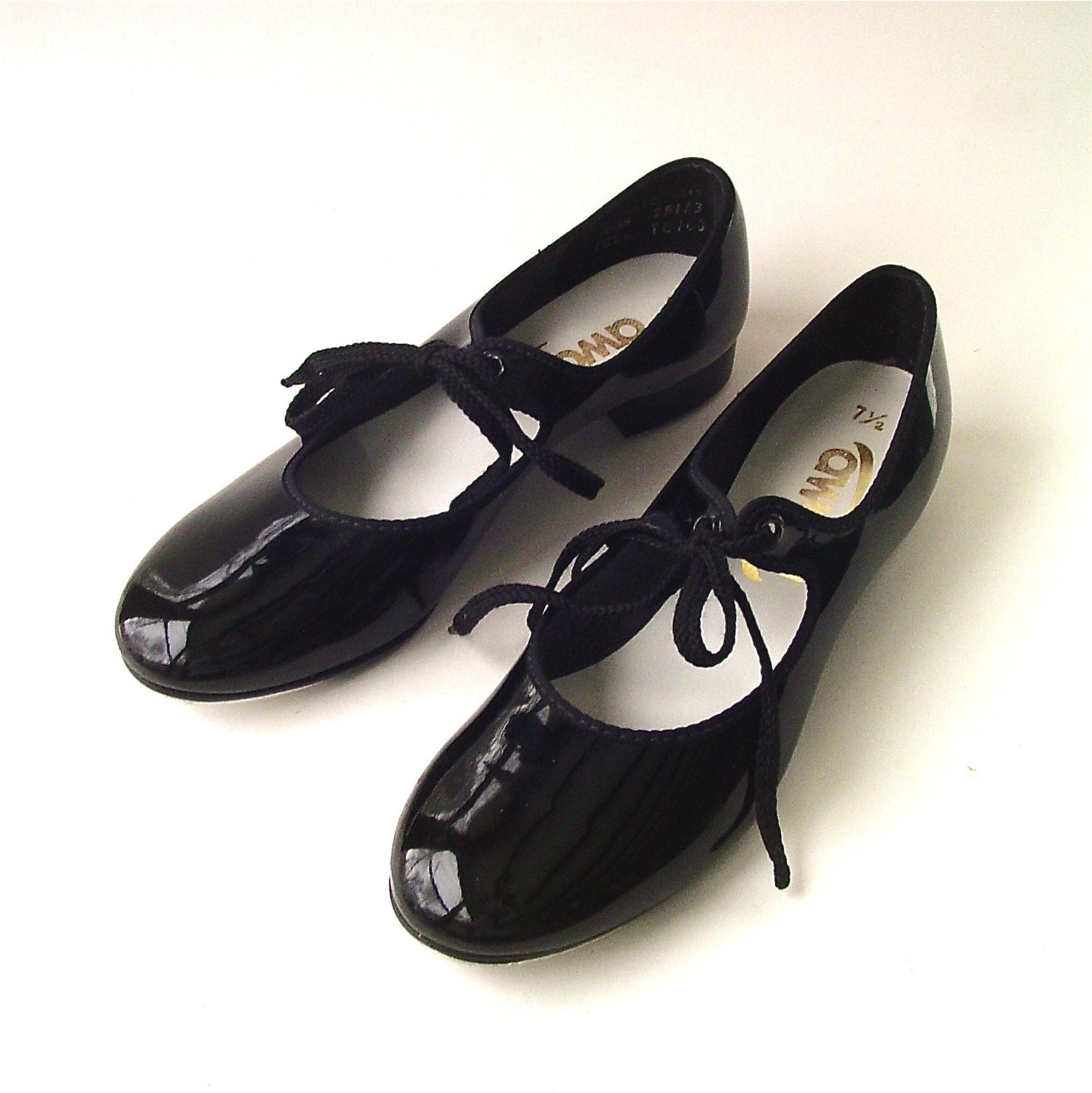 vintage Black Patent Tap Shoes