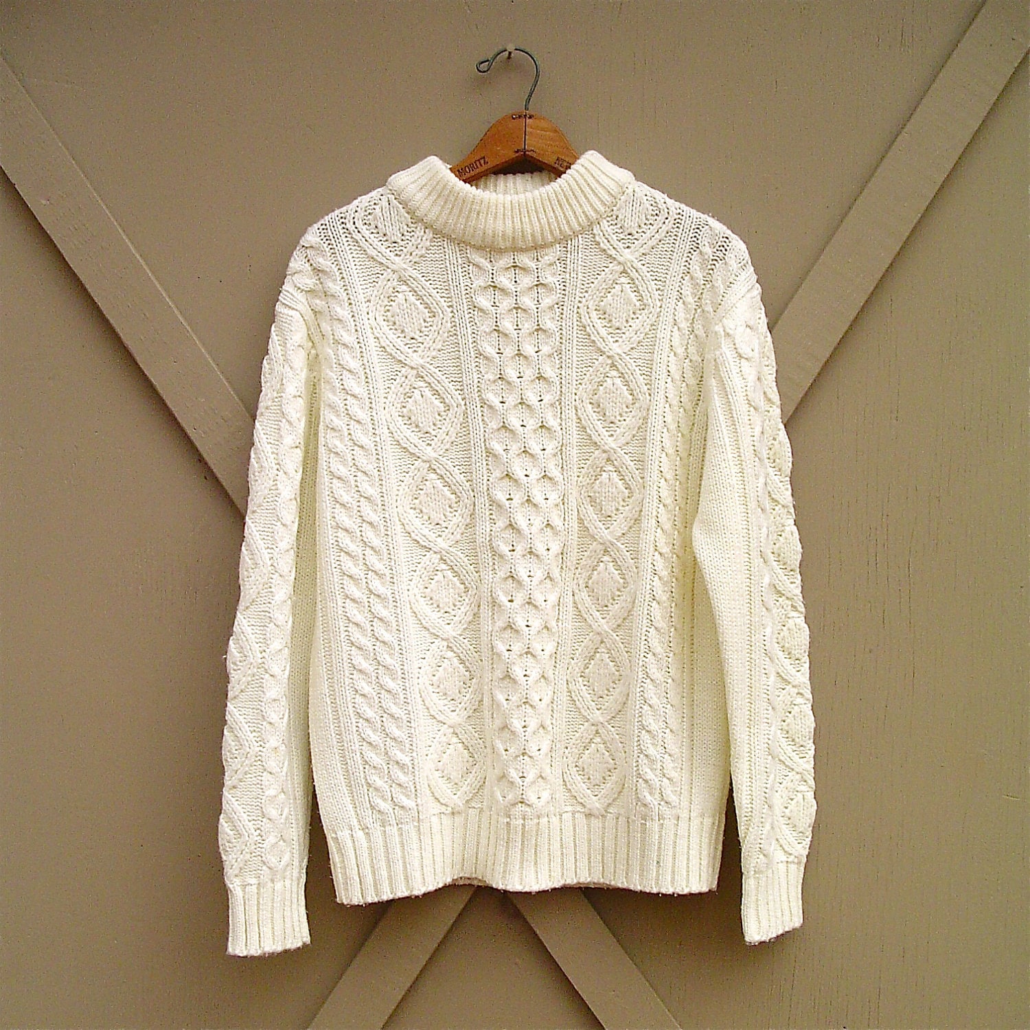 70s vintage Fisherman Cable Knit Sweater