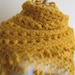 ON SALE Crochet Scarf Hand Crocheted Mohair Shawl Scarves Neckwarmer Yellow