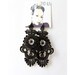 Alice Porcelaine Vase lace earrings in BLACK